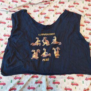 "Llamasutras" Gag Women's Crop-Top, S/M